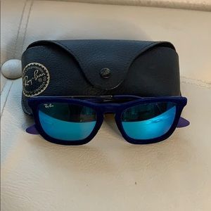 Ray ban suede blue sunglasses